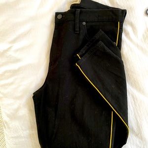 Gold Piping Black Jeans - Madewell
